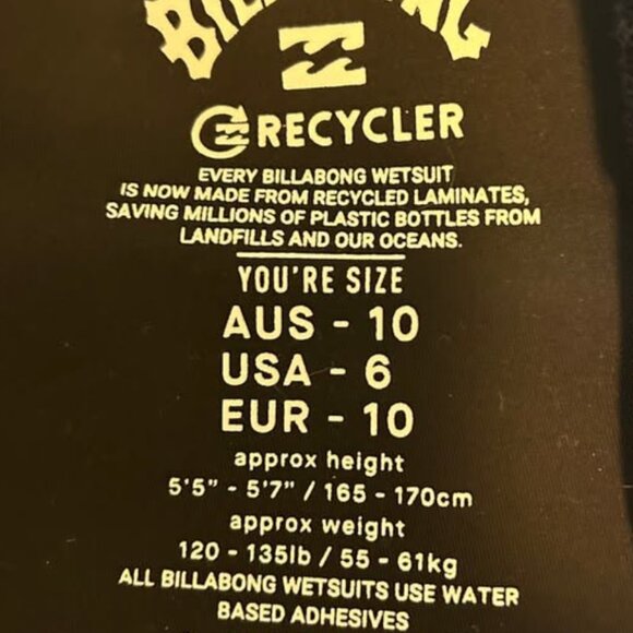 Billabong Women's Wetsuit: Synergy 5/4 Back-Zip - Picture 6 of 8